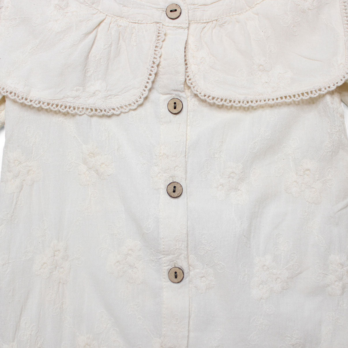 CREAM COLLAR ROMANTIC DRESS