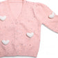 SWEET HEARTS PINK CARDIGAN