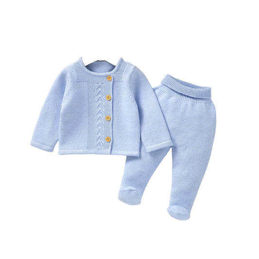 BABY BLUE KNIT SET