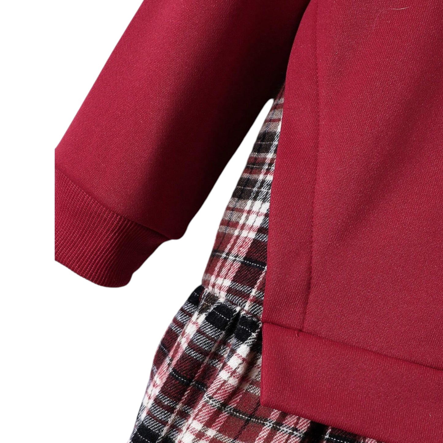 SWEATSHIRT WITH PLAID SKIRT