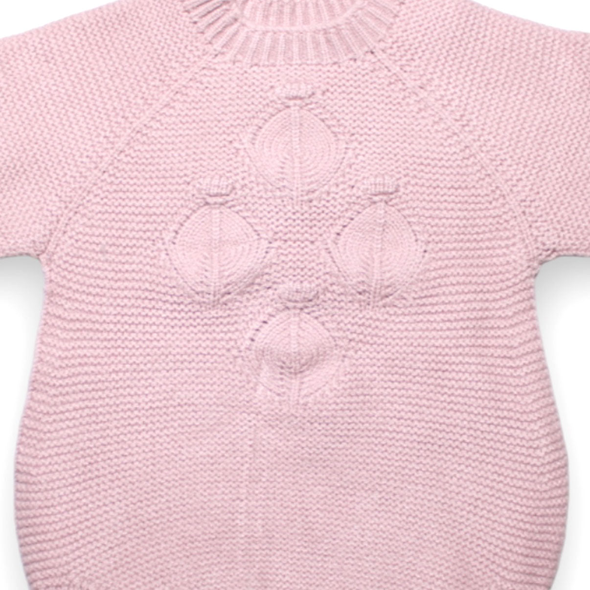 PINK KNITLONG SLEEVE BODYSUIT