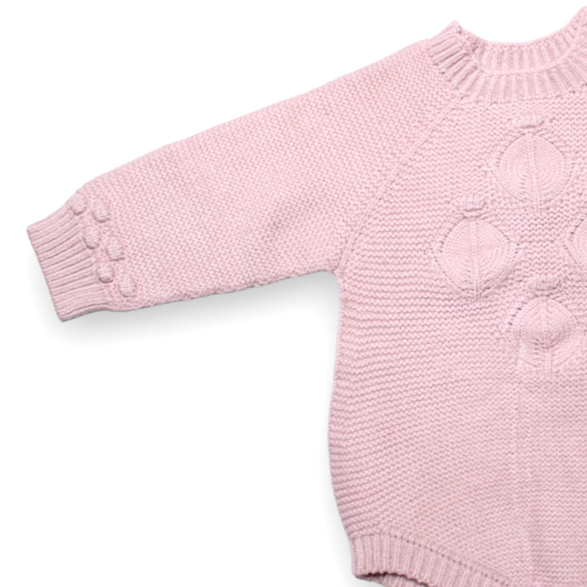 PINK KNITLONG SLEEVE BODYSUIT