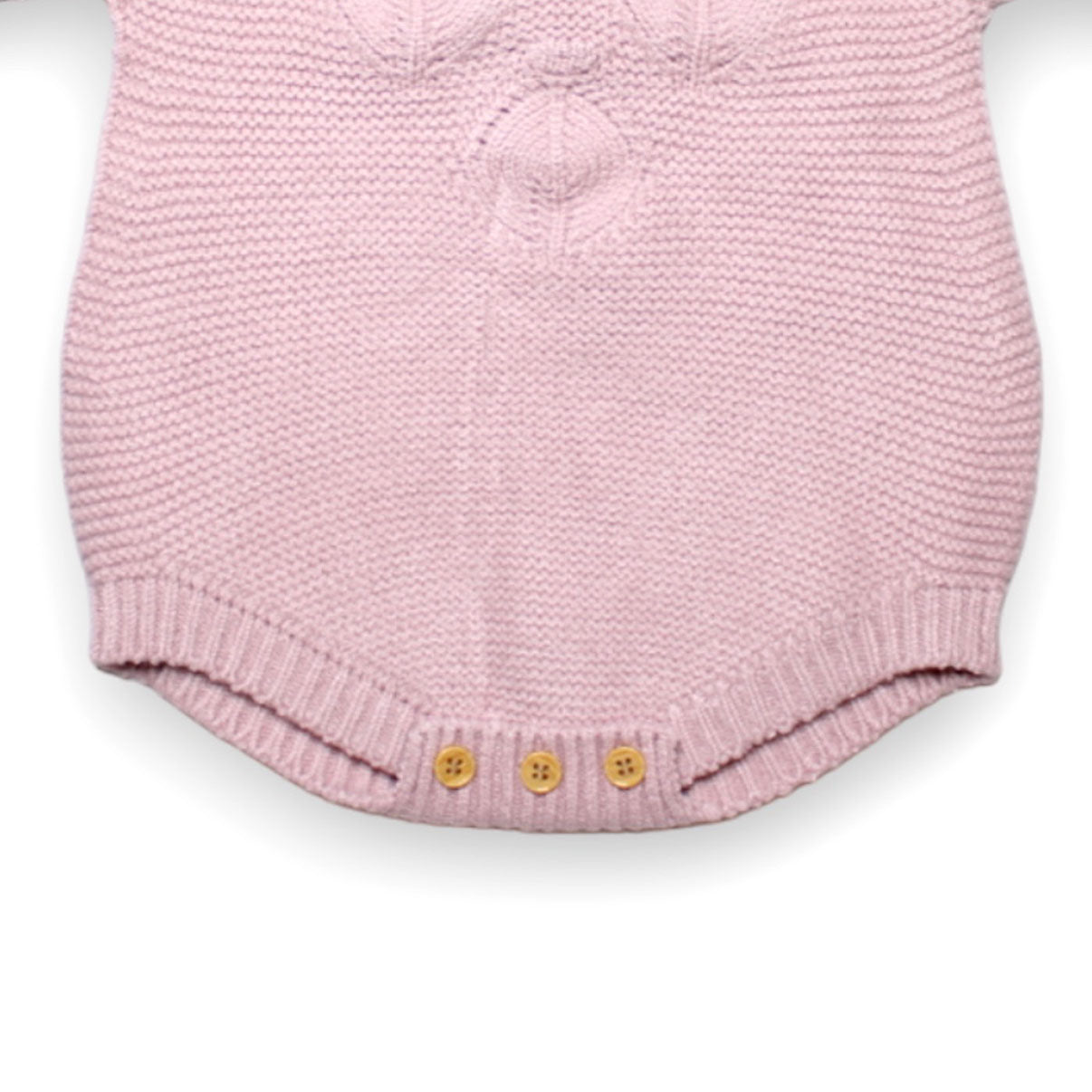 PINK KNITLONG SLEEVE BODYSUIT